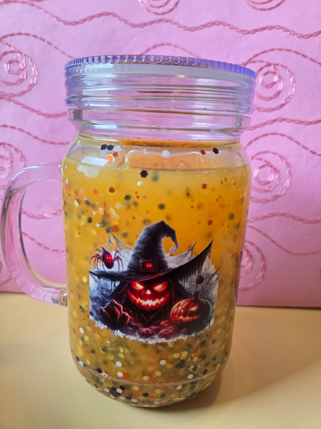 Halloween Glitter Mason 20oz