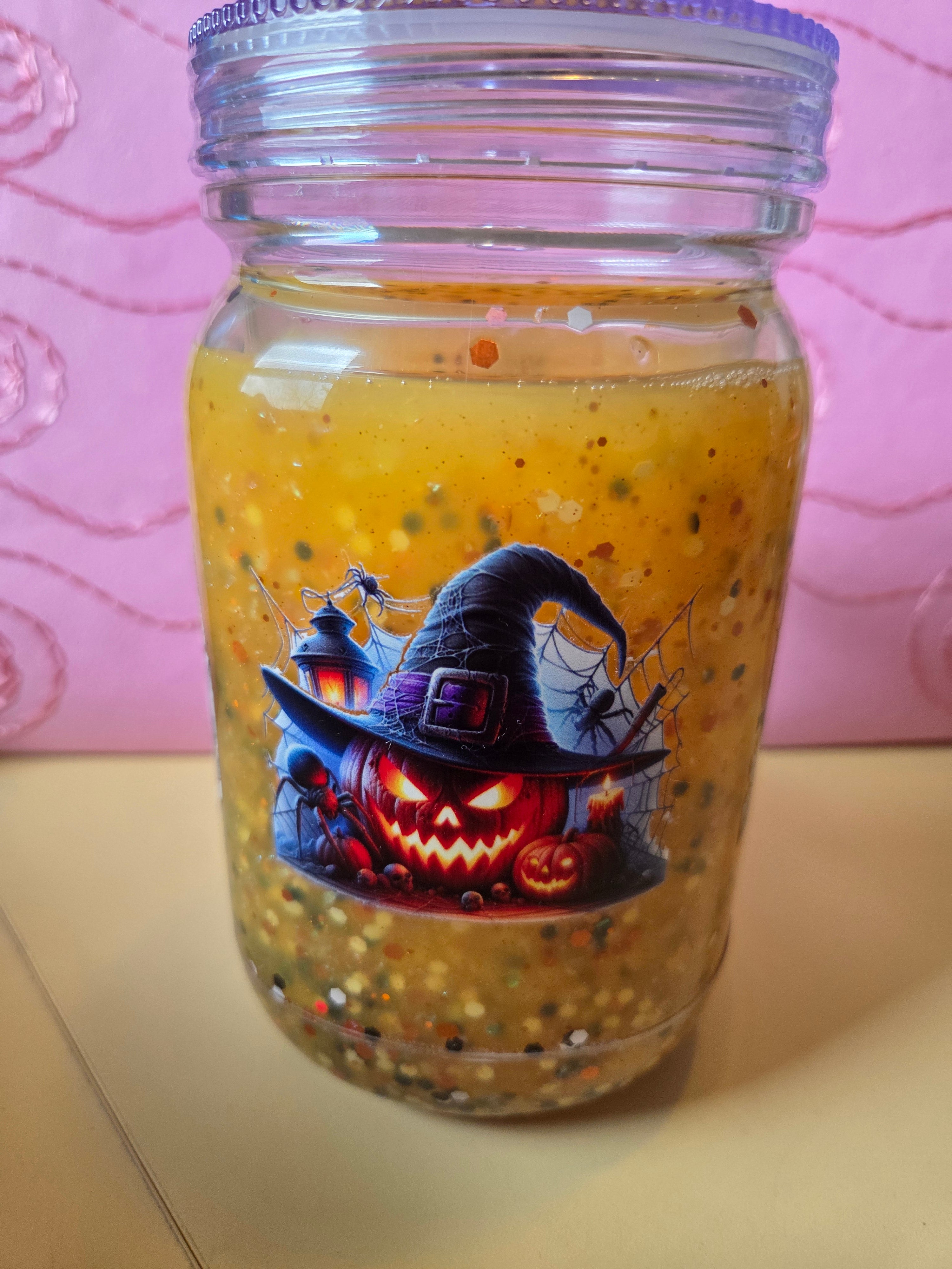 Halloween Glitter Mason 20oz