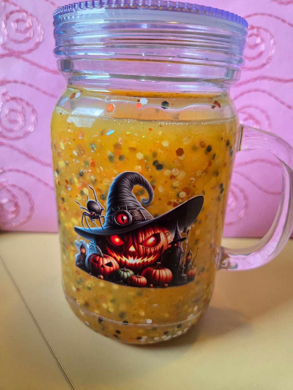 Halloween Glitter Mason 20oz