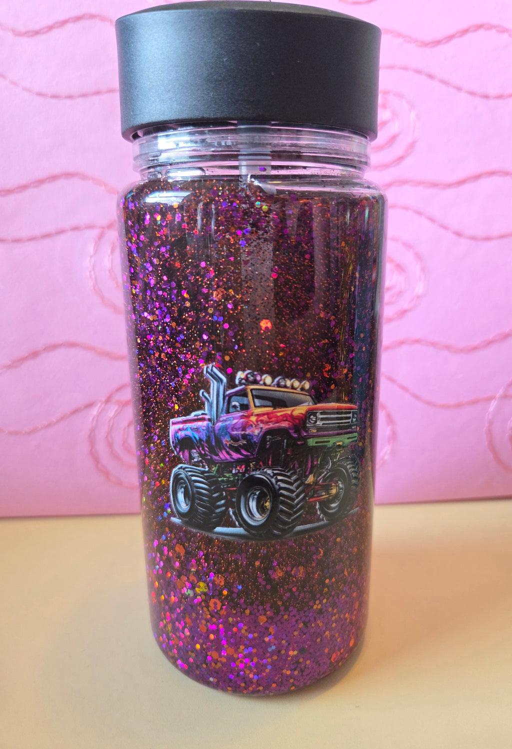Monster Truck Glitter Kids 10oz